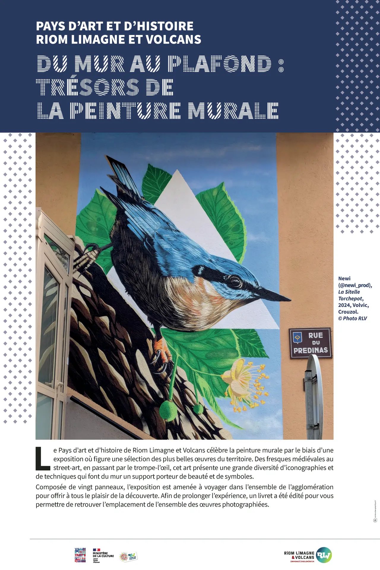 Exposition de plein air, decors peints, Volvic